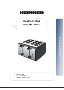 Manual Heinner HTP-1400BKSS Toaster