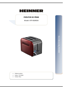 Manual Heinner HTP-850RDIX Toaster