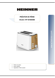 Manual Heinner HTP-WH800BB Toaster