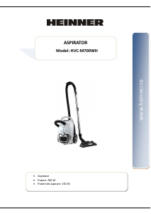 Manual Heinner HVC-M700WH Vacuum Cleaner