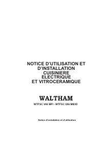 Mode d’emploi Waltham WTFSC V66 MFI Cuisinière