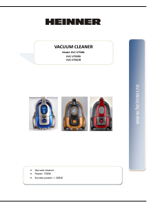 Manual Heinner HVC-V750RD Vacuum Cleaner