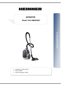 Manual Heinner HVC-M800GREY Vacuum Cleaner