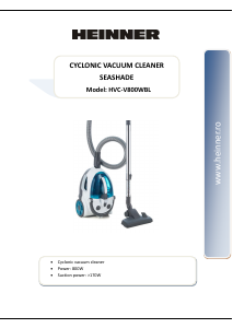 Manual Heinner HVC-V800WBL Vacuum Cleaner