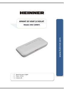 Manual Heinner HAV-130WH Aparat de vidat