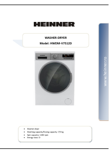 Manual Heinner HWDM-V7512D Washer-Dryer