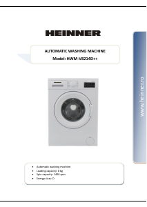 Manual Heinner HWM-V8214D++ Mașină de spălat