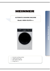 Handleiding Heinner HWM-V914TD+++ Wasmachine