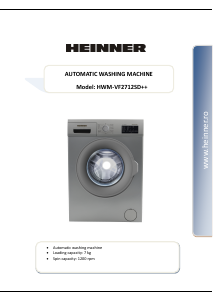 Handleiding Heinner HWM-VF2712SD++ Wasmachine