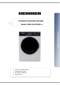 Manual Heinner HWM-V914TINVB+++ Washing Machine