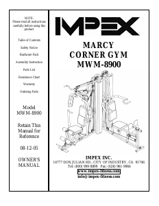 Manual Impex MWM-8900 Multi-gym