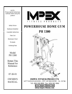 Manual Impex PH-1300 Multi-gym
