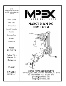 Manual Impex MWM-900 Multi-gym