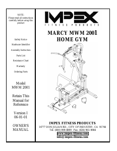 Manual Impex MWM-2001 Multi-gym