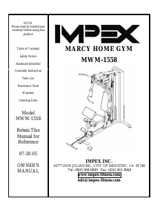 Manual Impex MWM-1558 Multi-gym