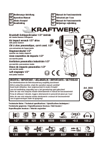 Manual Kraftwerk 3833 Impact Wrench