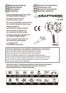 Manual Kraftwerk 3838 Impact Wrench