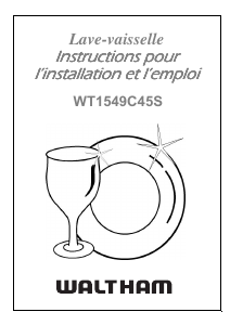 Mode d’emploi Waltham WT 1549 C45S Lave-vaisselle