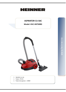 Manual Heinner HVC-VB750RD Vacuum Cleaner