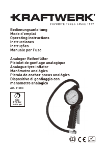 Manual de uso Kraftwerk 31003 Inflador neumáticos