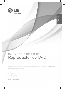 Manual de uso LG DV647 Reproductor DVD