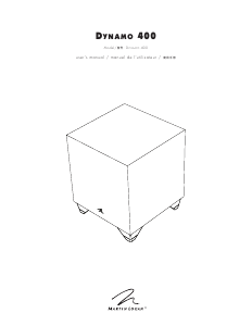 Manuale MartinLogan Dynamo 400 Subwoofer