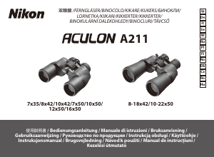 Használati útmutató Nikon Aculon A211 10x42 Két szemlencsés távcső