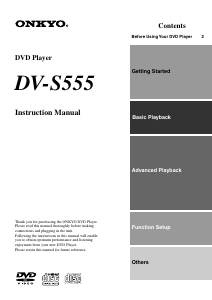 Handleiding Onkyo DV-S555 DVD speler