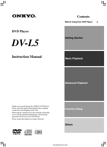 Manual Onkyo DV-L5 DVD Player