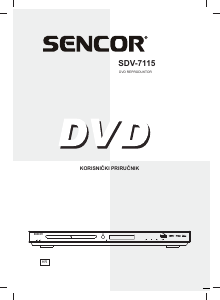 Priručnik Sencor SDV 7115 DVD reproduktor