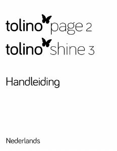 Handleiding Tolino Shine 3 E-reader