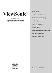 Käyttöohje ViewSonic VFM886 Digitaalinen valokuvakehys
