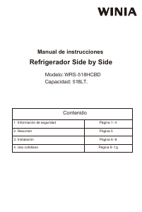 Manual de uso Winia WRS-518HCBD Frigorífico combinado