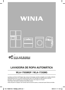 Manual de uso Winia WLA-170GMGP Lavadora