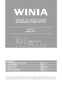 Manual de uso Winia WRB-31HCB Frigorífico combinado
