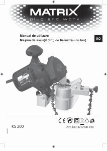 Manual Matrix KS 200 Aparat pentru ascutit lant