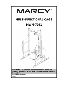 Manual Marcy MWM-7041 Multi-gym