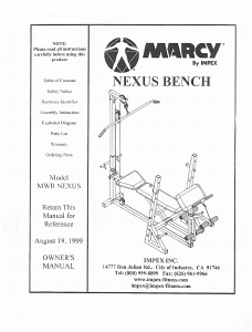 Manual Marcy Nexus Multi-gym
