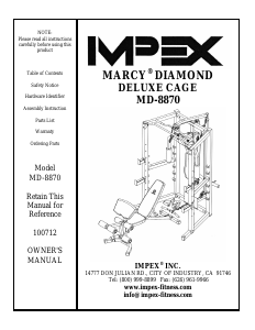 Handleiding Impex MD-8870 Fitnessapparaat