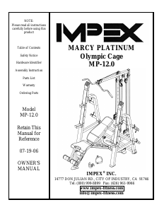 Handleiding Impex MP-12.0 Fitnessapparaat