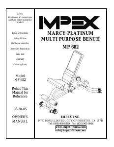 Manual Impex MP-682 Multi-gym