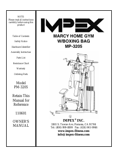 Handleiding Impex MP-3205 Fitnessapparaat