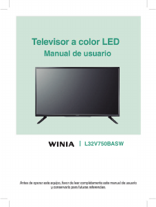 Manual de uso Winia L32V750BASW Televisor de LED
