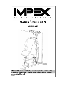 Handleiding Impex MWM-990 Fitnessapparaat