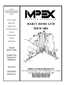 Manual Impex MWM-1801 Multi-gym