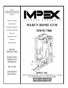 Manual Impex MWM-7300 Multi-gym