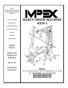 Handleiding Impex MXM-5 Fitnessapparaat