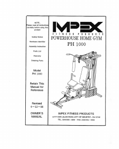 Handleiding Impex PH-1000 Fitnessapparaat