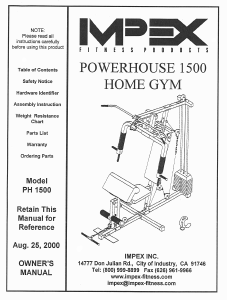 Manual Impex PH-1500 Multi-gym