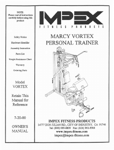 Manual Impex Vortex Multi-gym